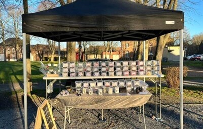 Deel partytent verdwenen